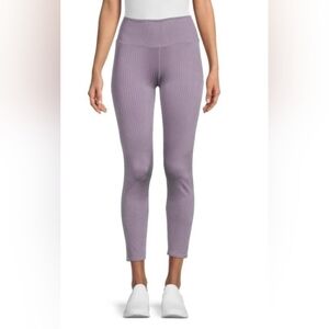 Good American Dusty Violet Ribbed Ankle leggings size 3/4 L/XL NWT
